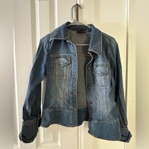 Jean jacket. Designer brand and vintage style: classiques entier. Size 6.